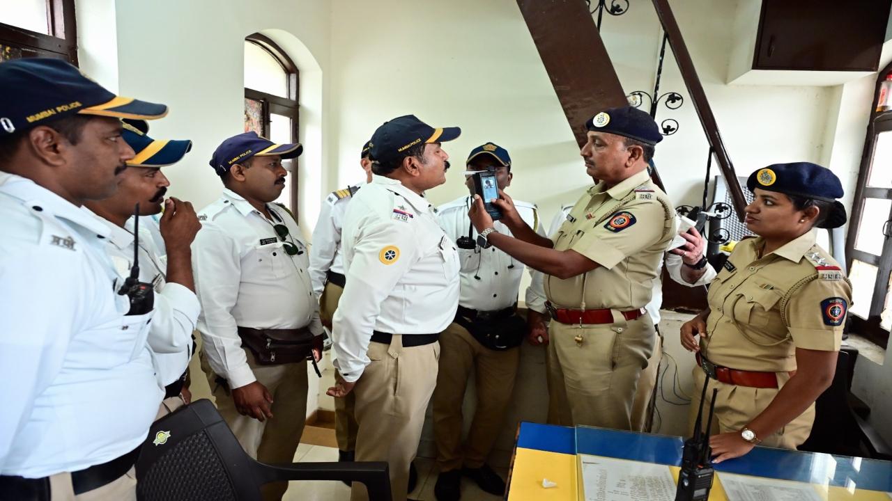 The training was given on Sunday at Malabar Hill Police Station