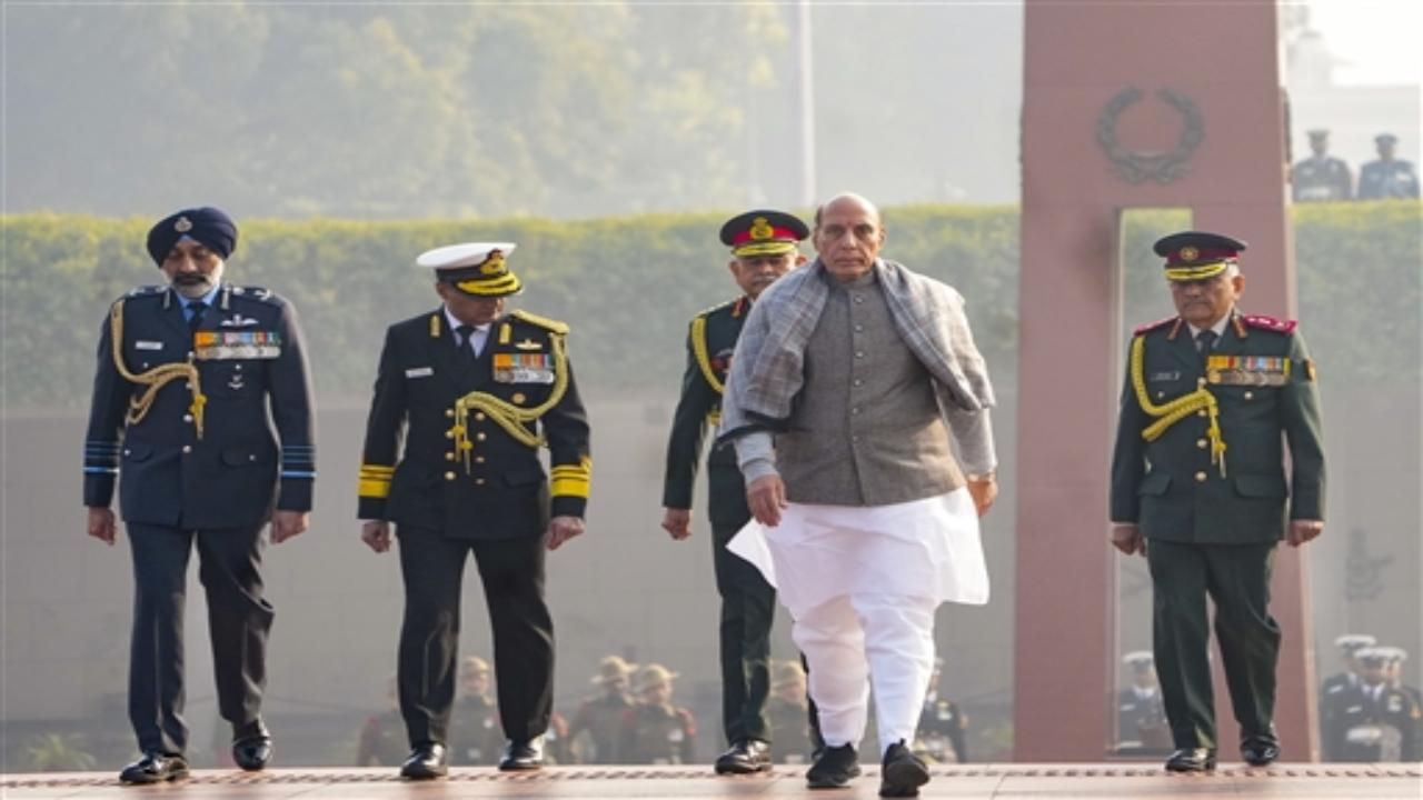 The sacrifice of the armed forces continues to inspire generations, according to PM Modi’s tribute. Along with Rajnath Singh, Chief of Defence Staff Gen Anil Chauhan paid homage to the fallen heroes.