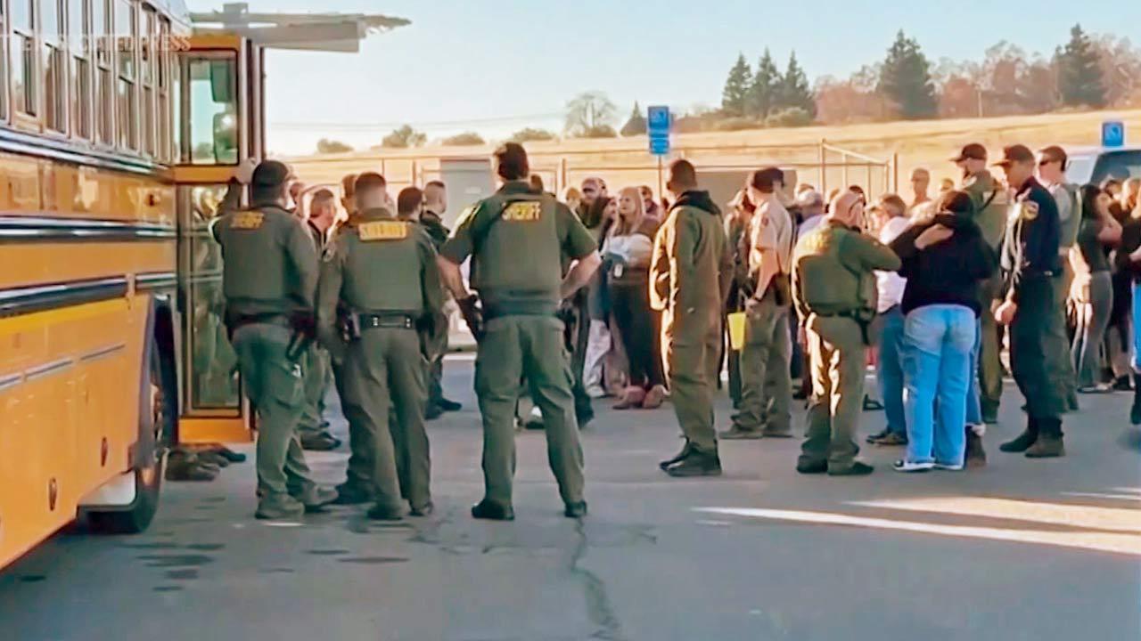 Kids badly hurt in school shooting