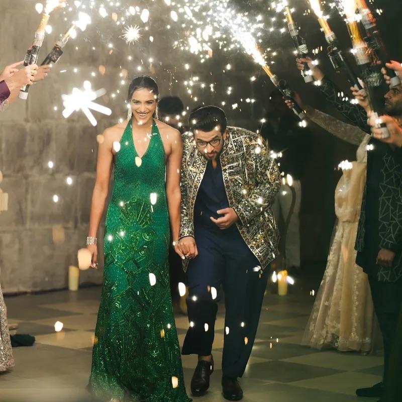 Bride to be PV Sindhu stole hearts during her Sangeet ceremony in Abu Jani Sandeep Khosla