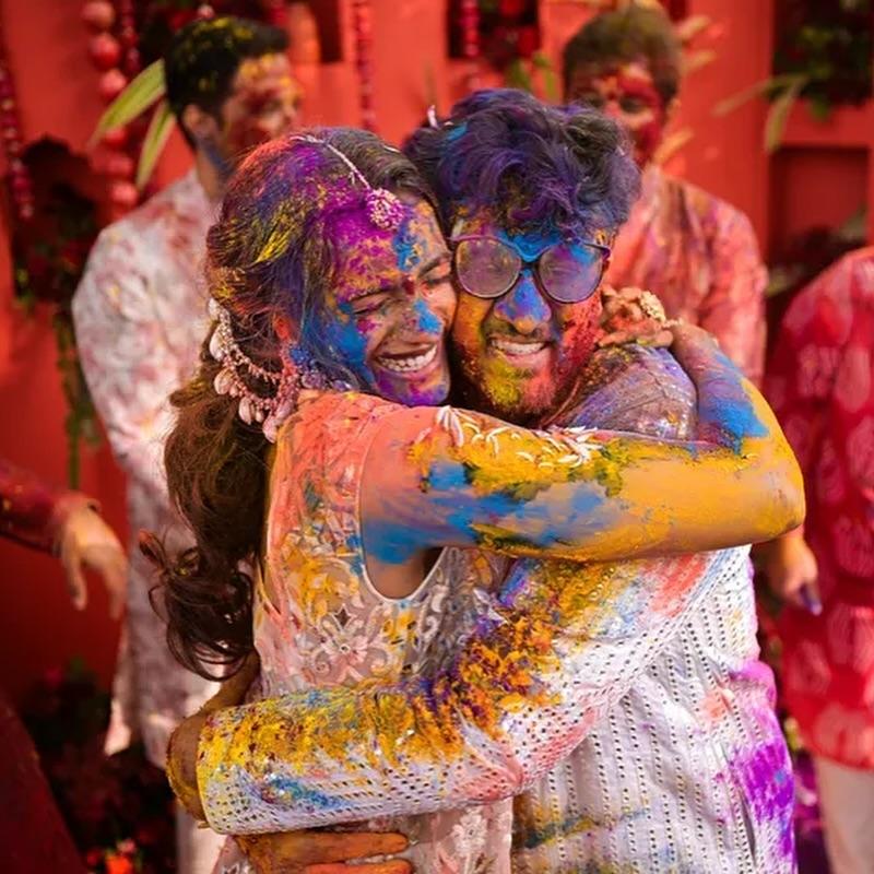 PV Sindhu and Venkata Datta Sai’s Haldi ceremony was not only about turmeric but was also filled with vibrant colors, and this picture is proof