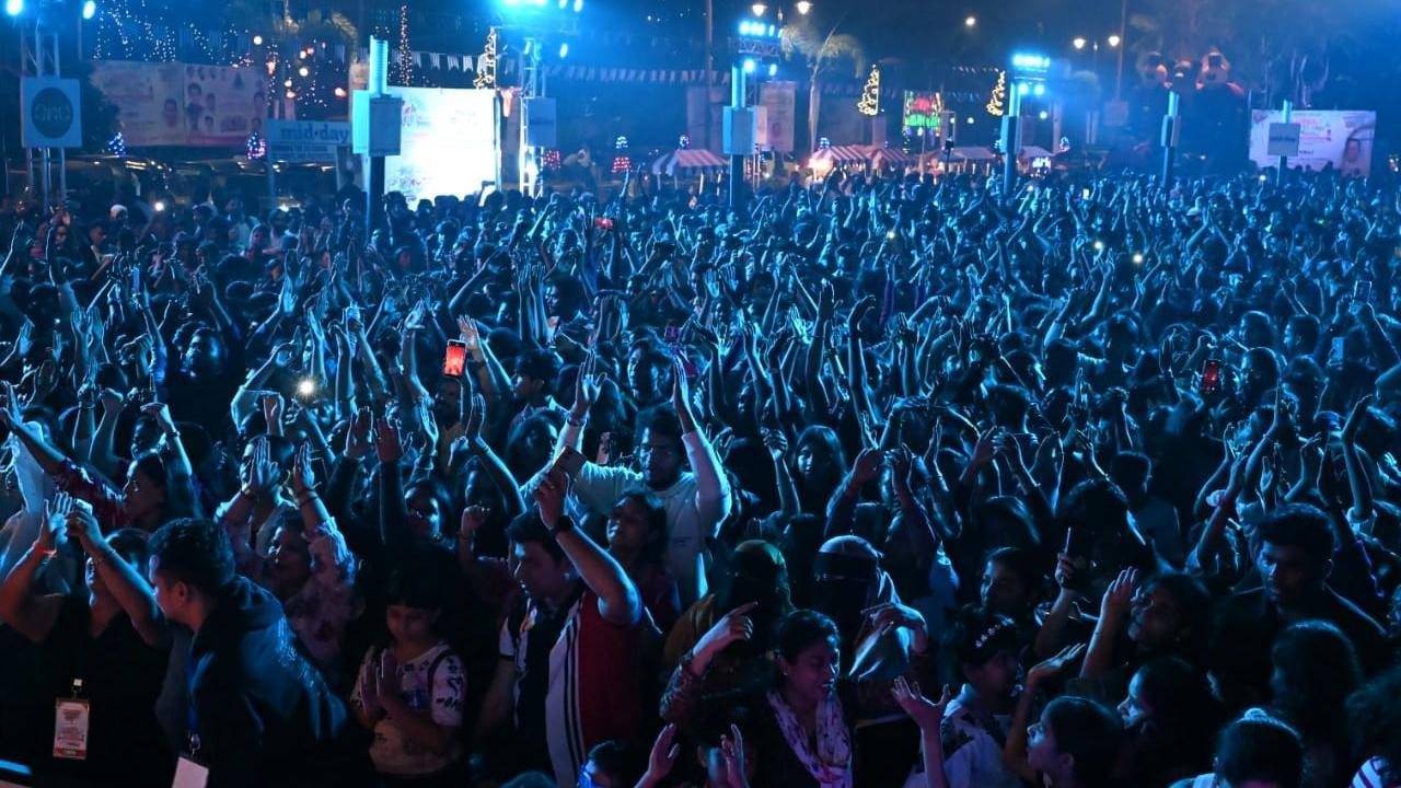 From early evening, Wonderland was packed with attendees from across the city. Pics/Anurag Ahire