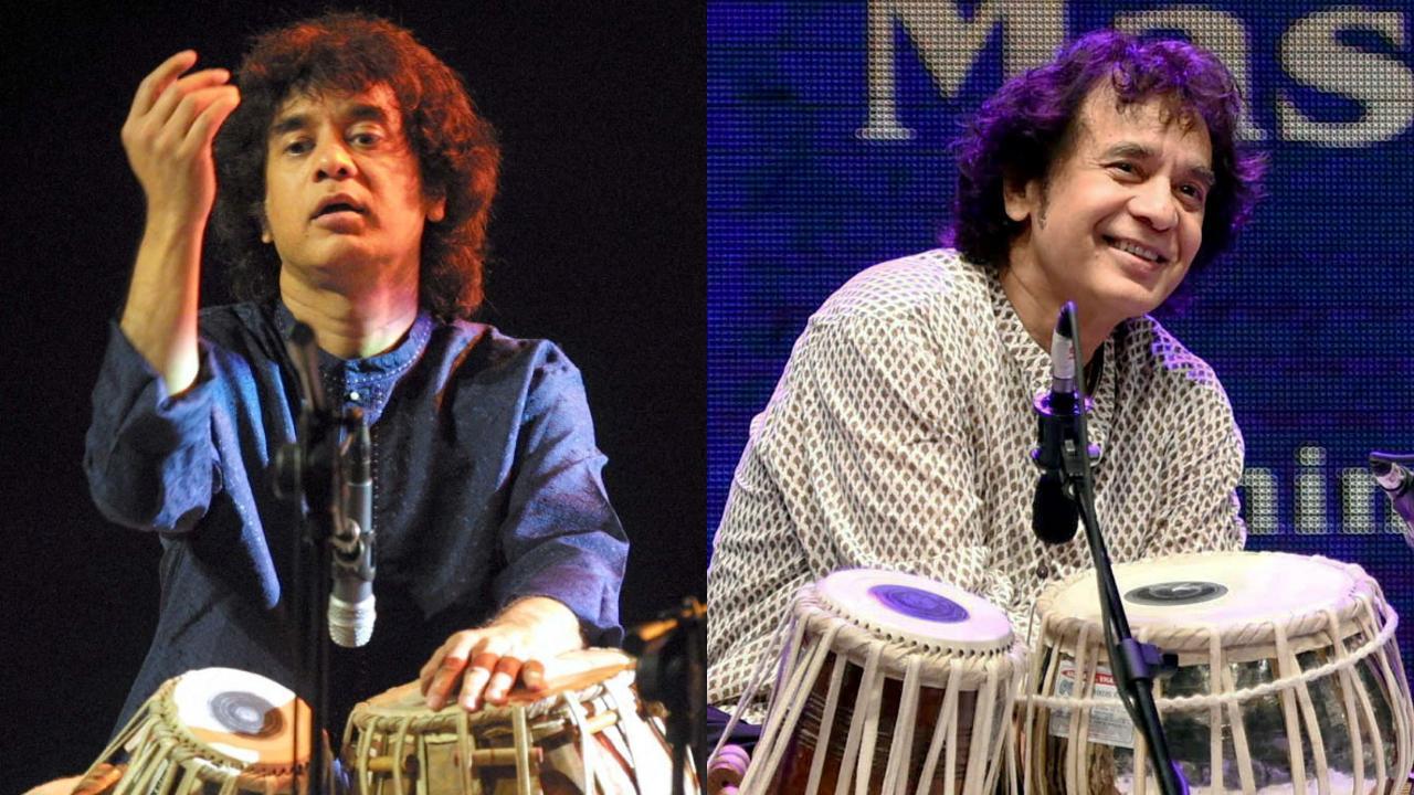 Zakir Hussain performing at a concert in 2022 (L) and 2017 (R) (Pic: AFP/PTI)