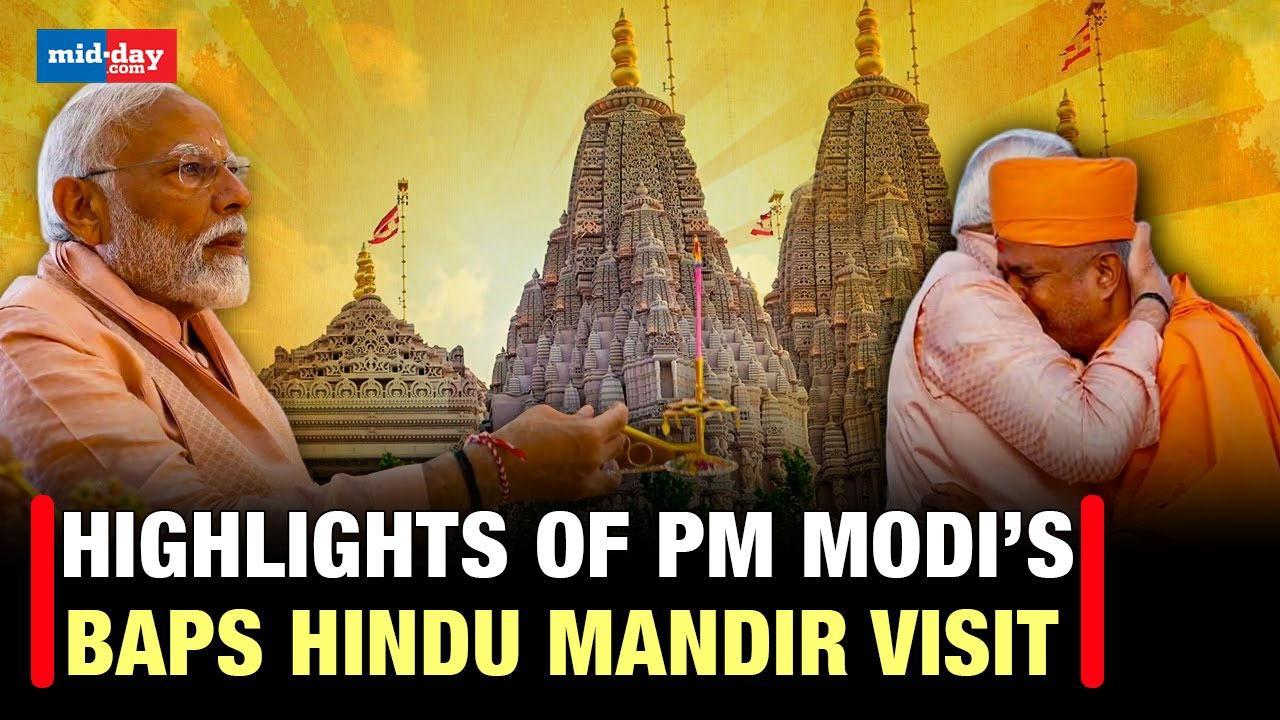 PM Modi UAE Visit: Highlights of PM Modi’s BAPS Hindu Mandir visit in Abu Dhabi