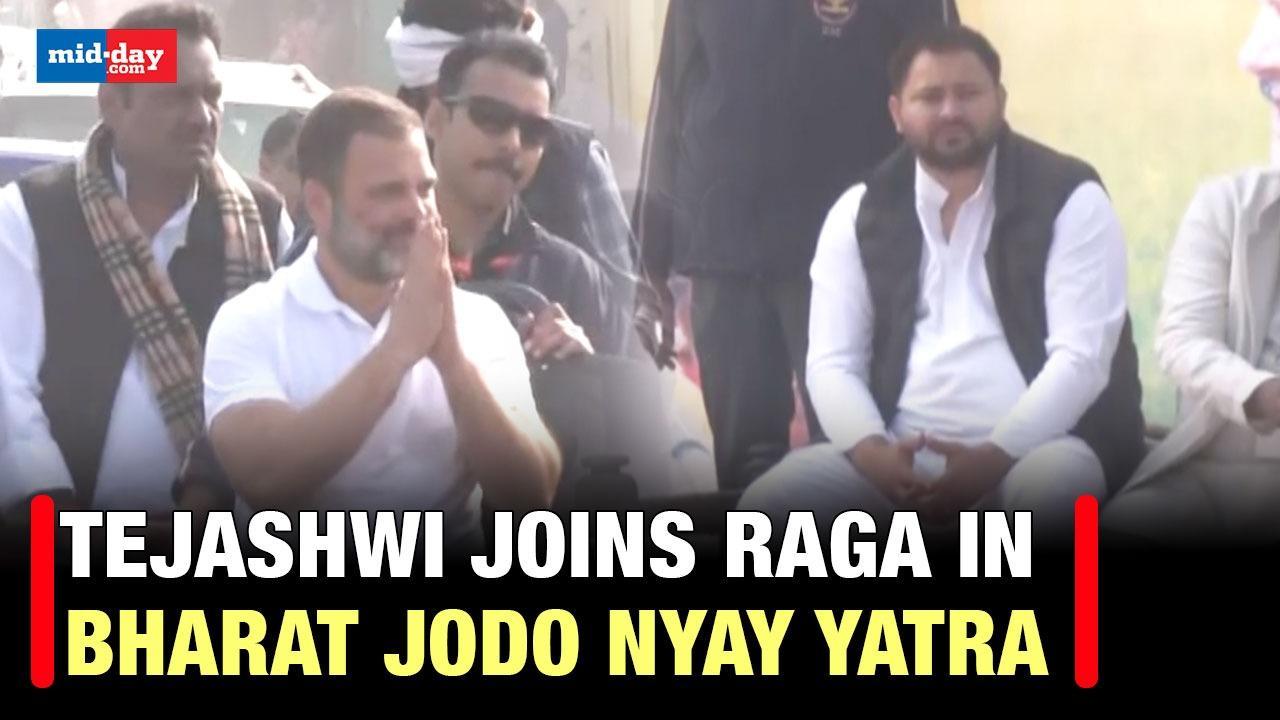 Bharat Jodo Nyay Yatra: Congress MP Rahul Gandhi shares stage with RJD leader