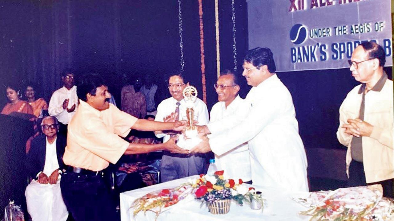 In the 1980s, nationalised banks preferred hiring actors who would make them proud at inter-bank drama competitions, like Patkar in  this picture 