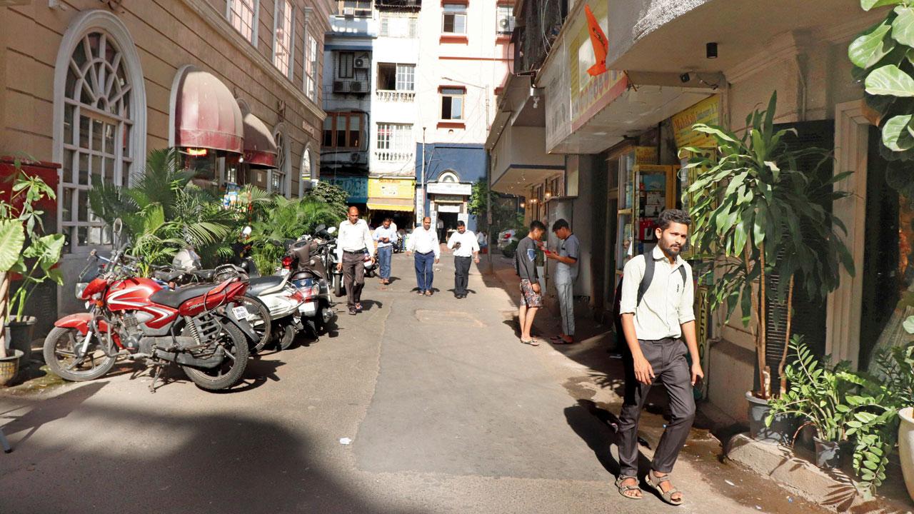 B Bharucha Road will be converted into a pedestrian street. Pic/Anurag Ahire