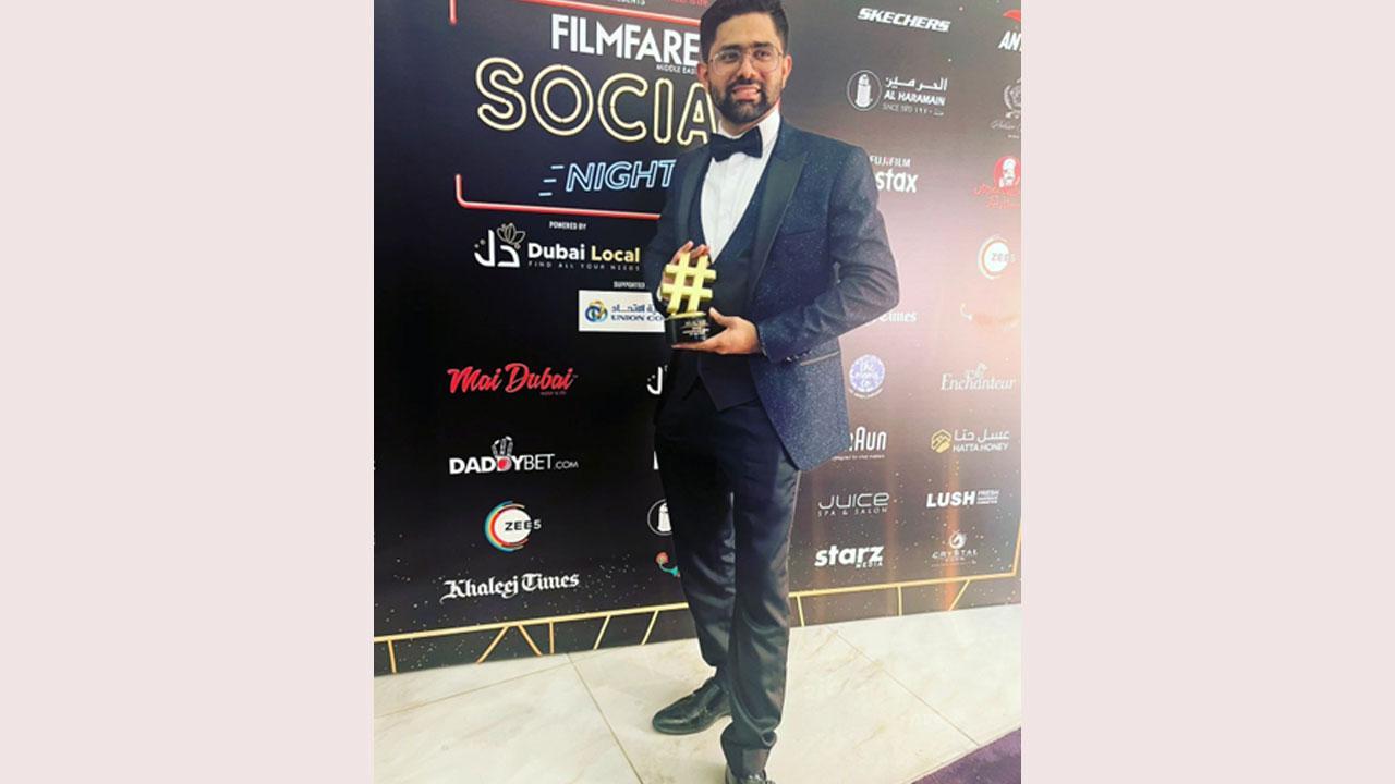 Bilal Kazi Wins Emerging Influencer Of The Year Award at Filmfare Middle East 