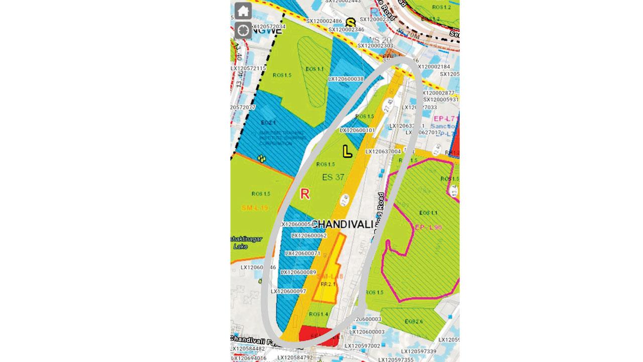 The proposed road in Chandivali will run parallel to the DP Road No. 9, which houses Powai Police Station