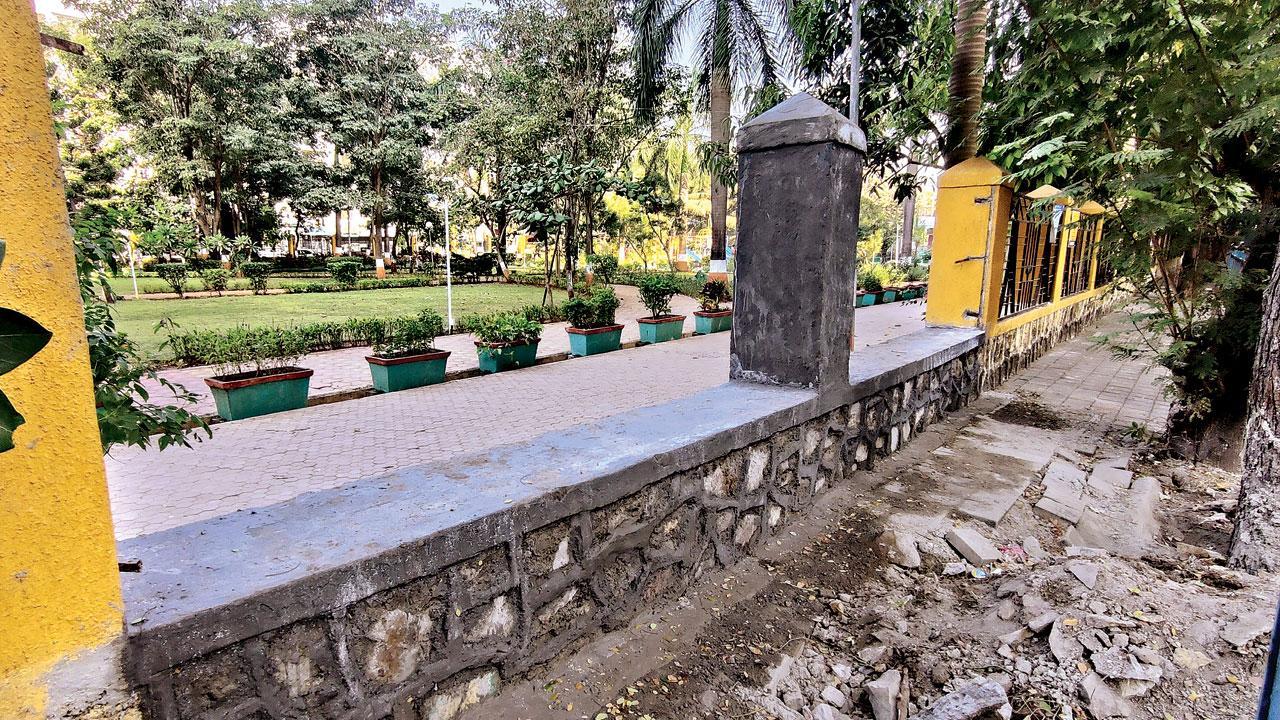 Mumbai: Finally! BMC starts fixing Chikuwadi Joggers Park wall