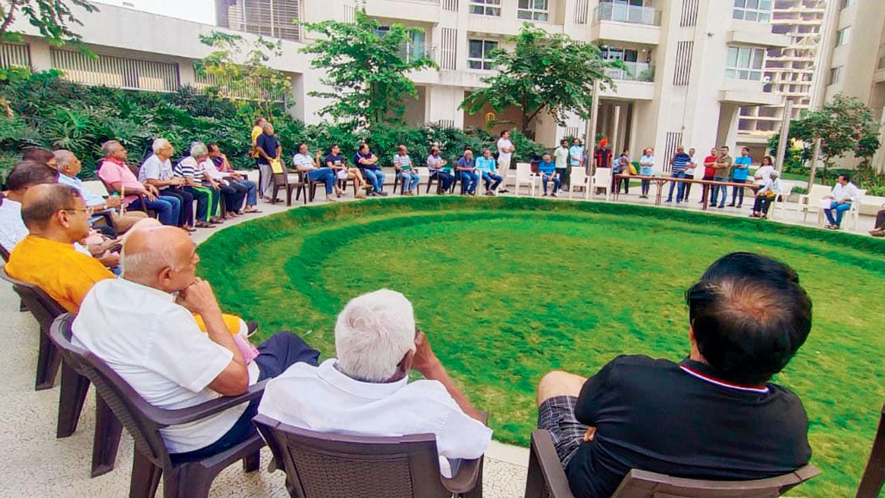 Residents at a meeting against the government decision. File pic