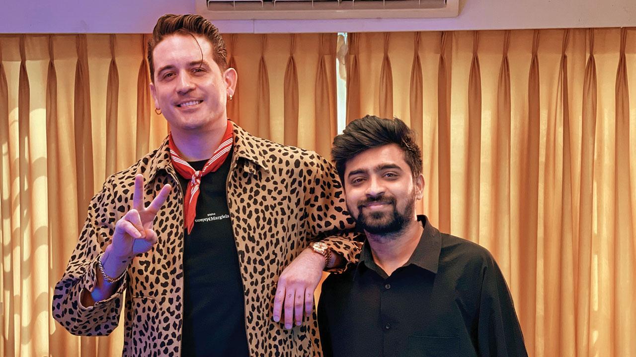G-Eazy with (right) Dipraj Jadhav