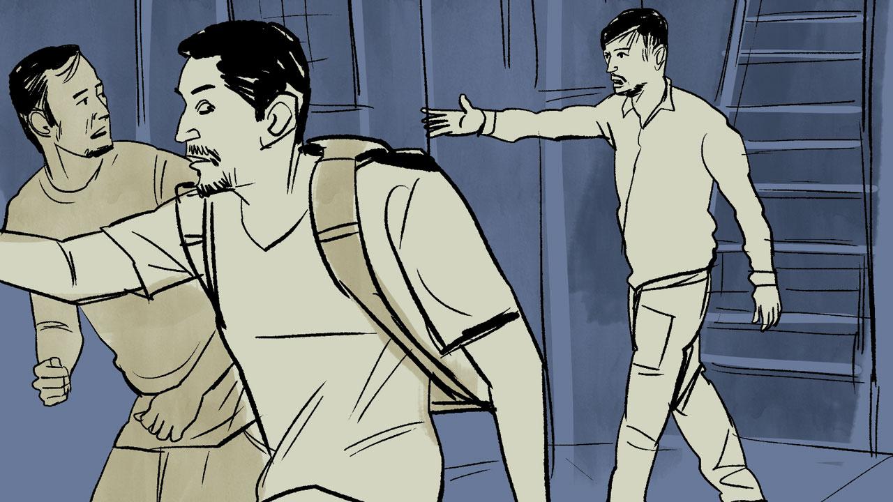 Malad East resident Pradeep Gupta spots the burglars as they are about to flee early on Wednesday morning