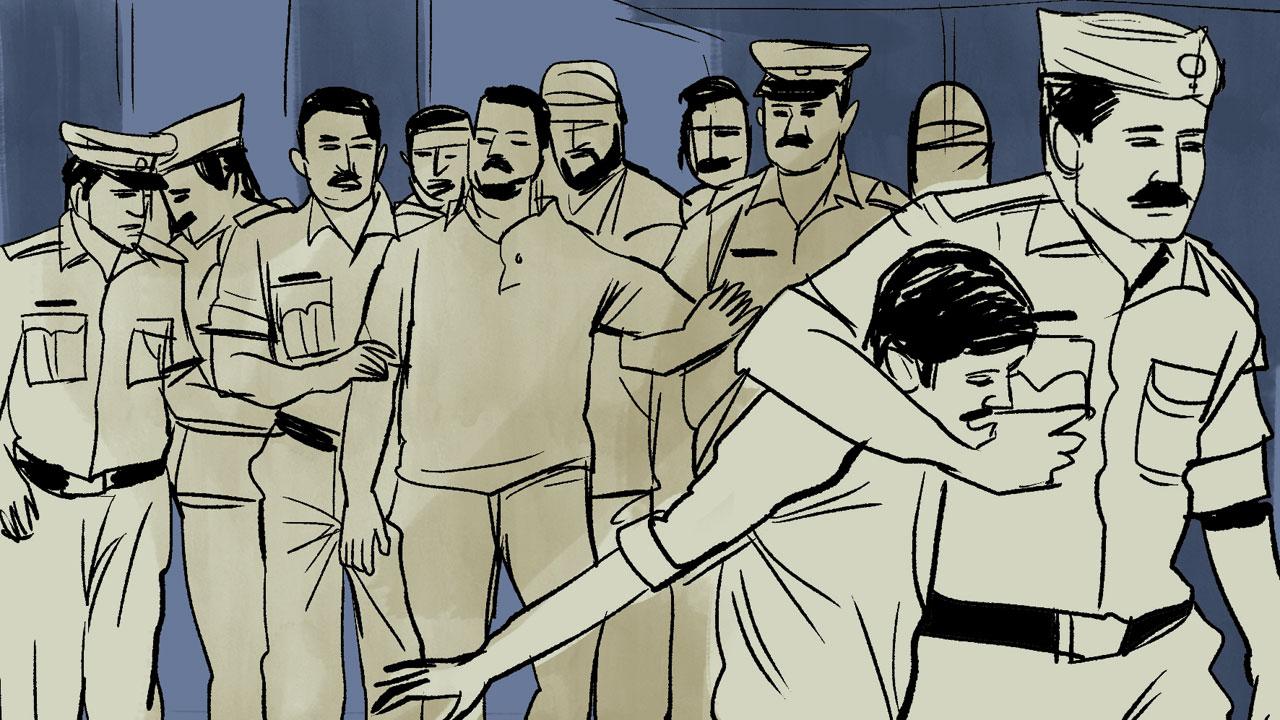 The Dindoshi police nab the auto driver and his accomplices with whom he had conspired to split the booty. Illustrations/Uday Mohite