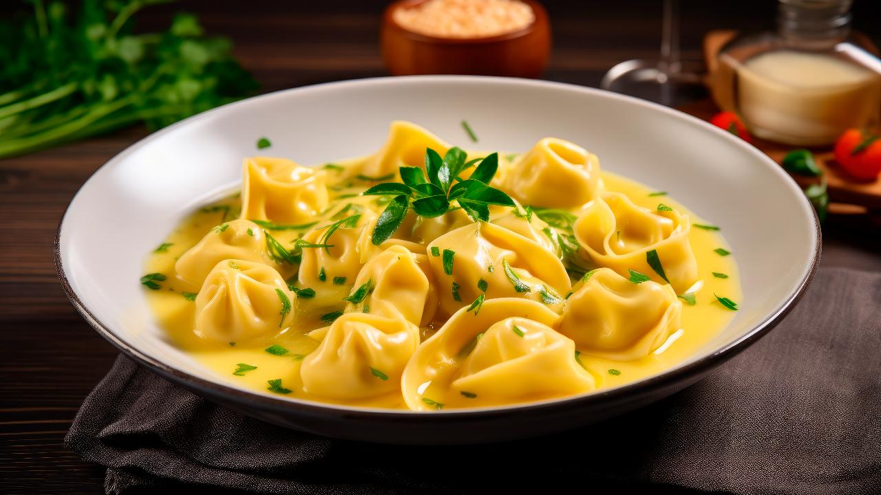 Lemongrass and Ginger-Infused Chicken Tortellini with Coconut Curry SauceIf you don’t want to combine Indian and Italian flavours, then Ashik Ali Saha, executive chef at Two Moons in Bengaluru, tells you that you can also combine it with Asian flavours very simply. Saha suggests making an aromantic and flavourful Lemongrass and Ginger-Infused Chicken Tortellini with Coconut Curry Sauce.