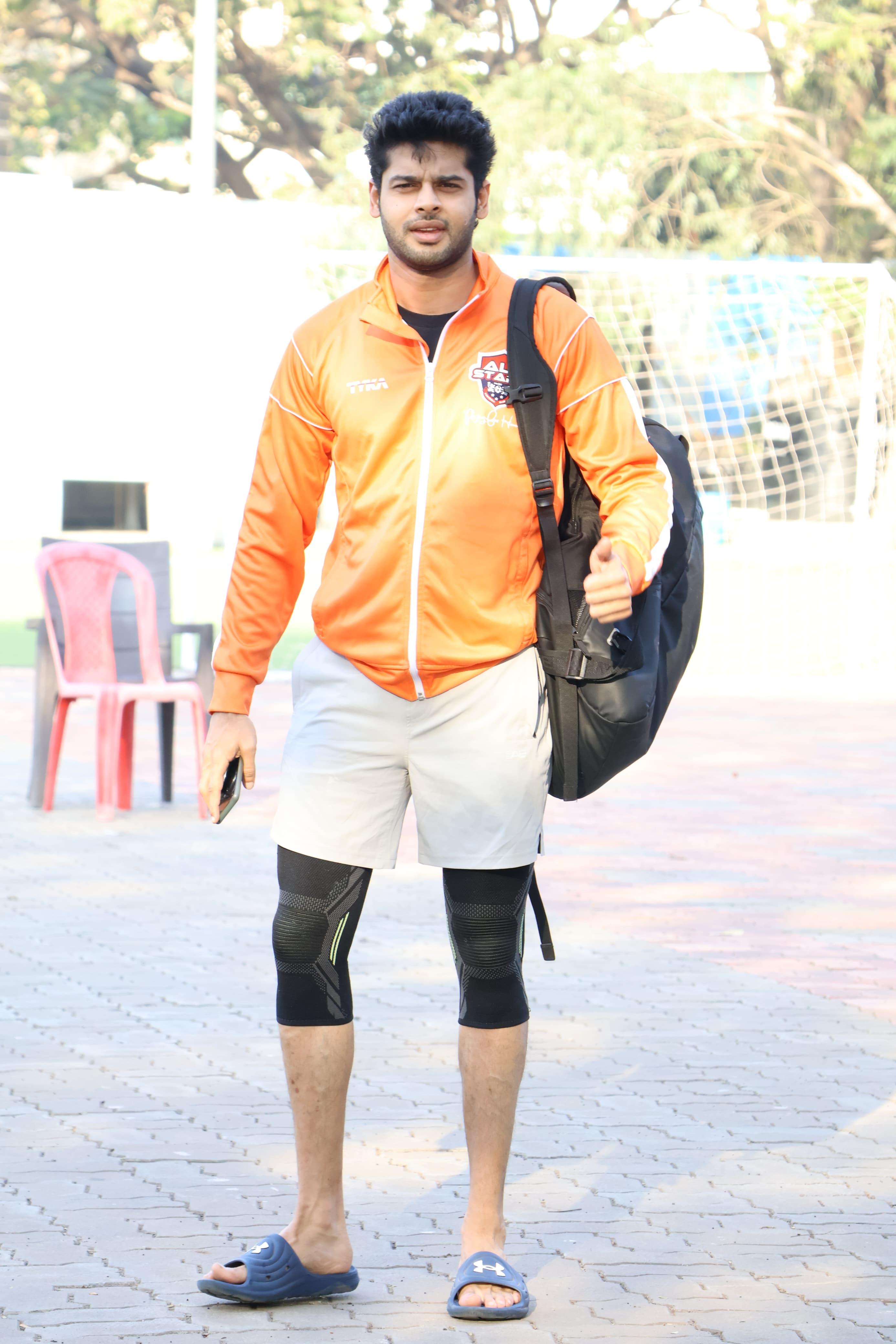 Abhimanyu Dassani was snapped in the city as he went for his football match
