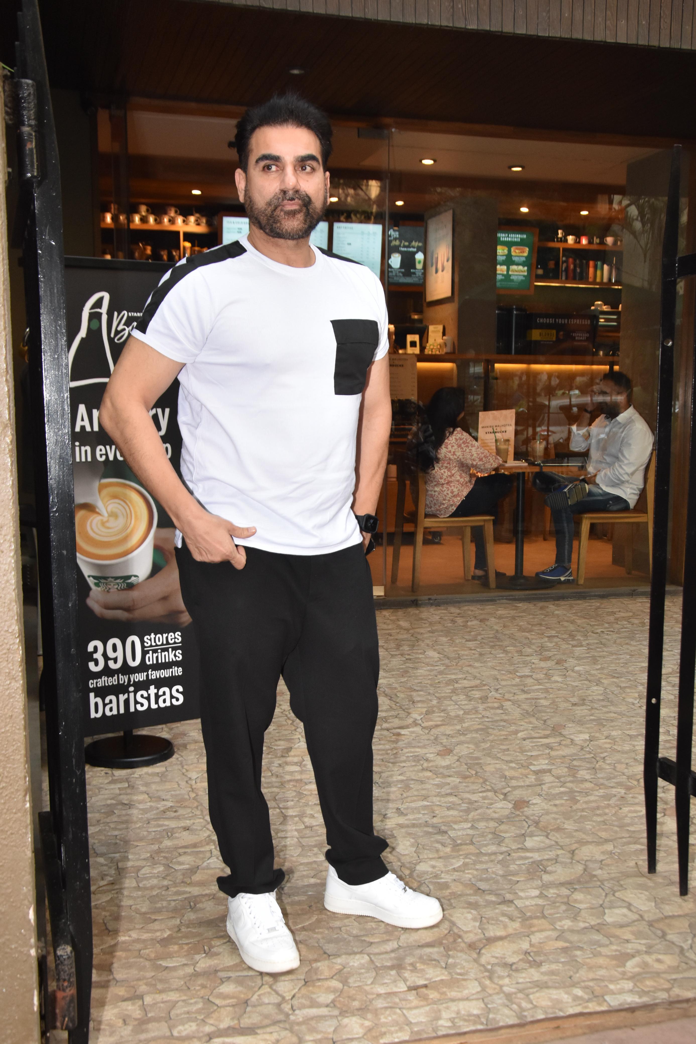 Arbaaz Khan got clicked at a cafe as he went on a date with wifey Sshura