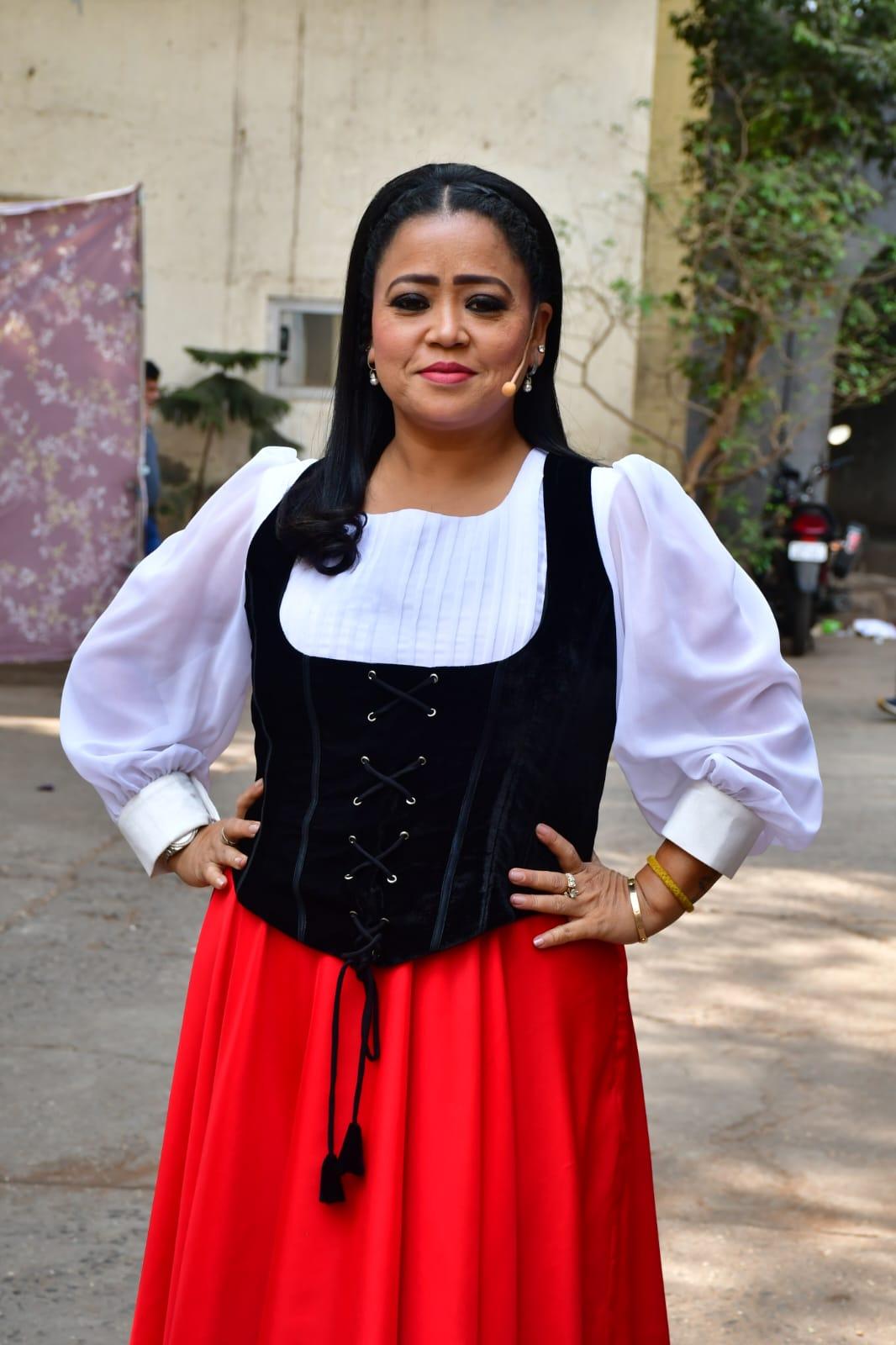 Bharti Singh channelised her inner geet as she was snapped on the sets of Dance Deewane