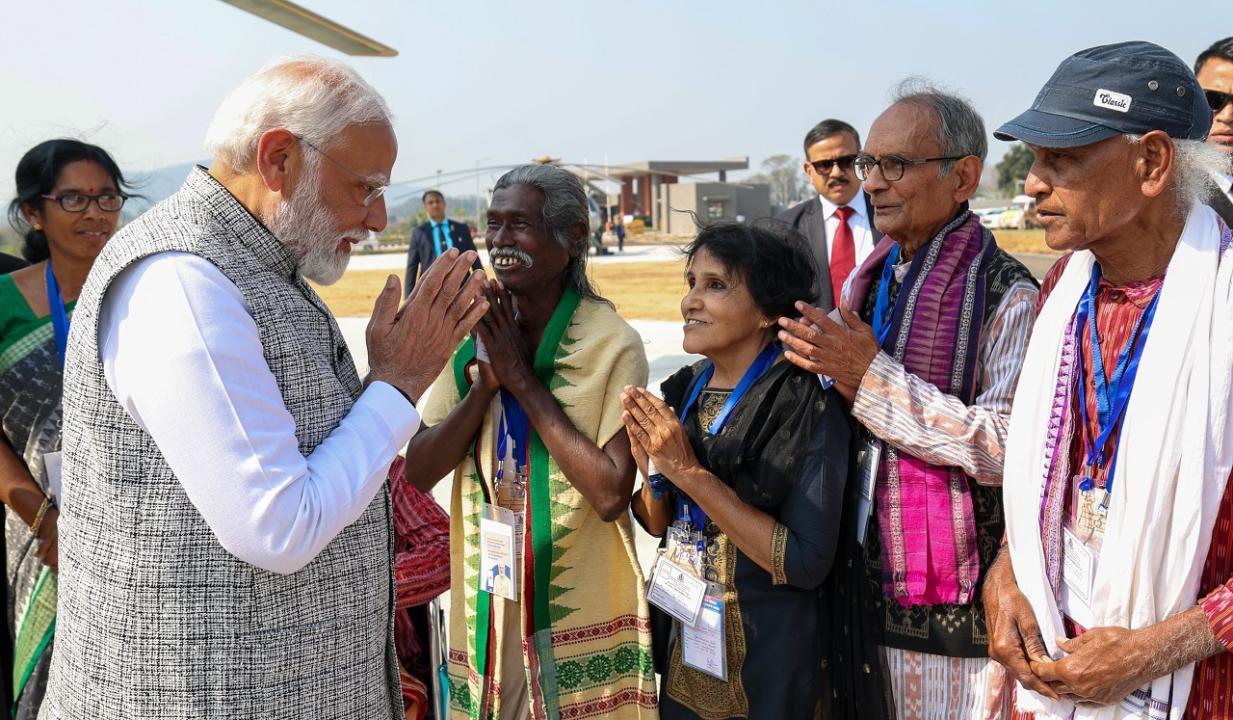 In Photos: PM Modi meets Padma awardees in Odisha