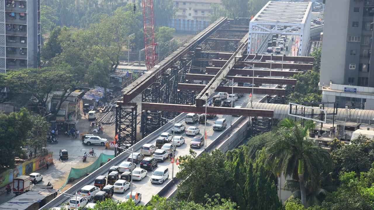Currently, only light vehicles are allowed on the bridge. Pic/Nimesh Dave