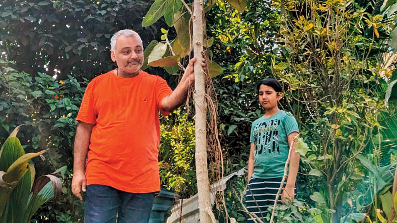 Subhajit Mukherjee will plant 100 banyan trees among the 4,000 trees