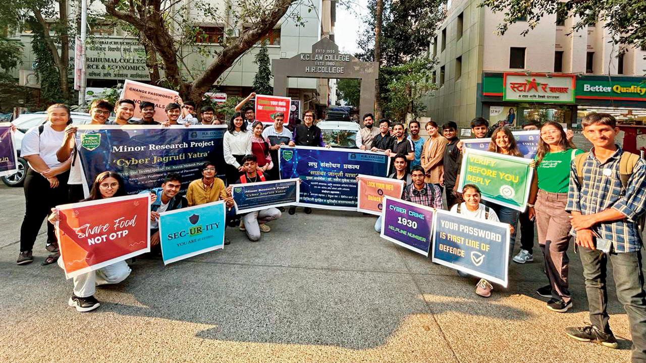 Students at the launch of the project