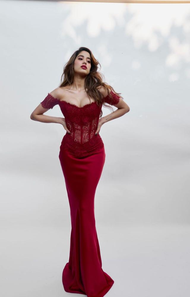 Janhvi Kapoor graced the spotlight in a breathtaking ensemble from Rasario`s Resort 2024 collection