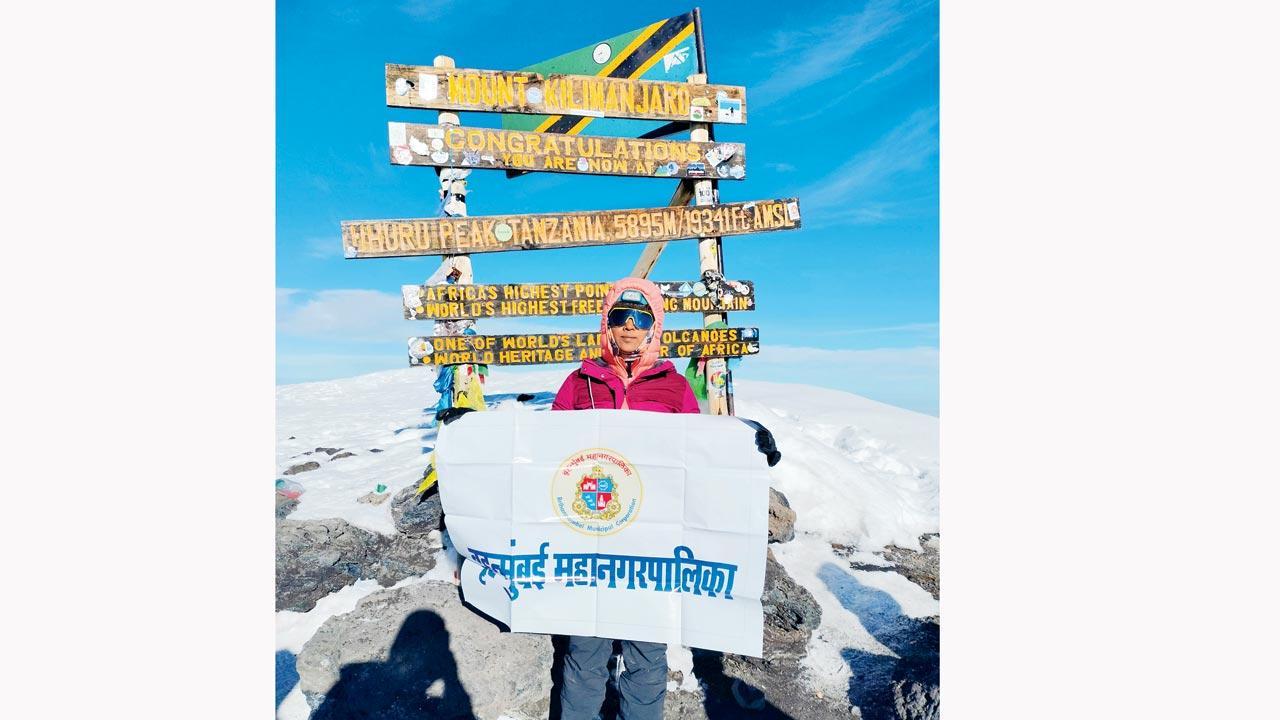 Mumbai: BMC employee Seema Mane summits Africa’s highest peak Mt Kilimanjaro