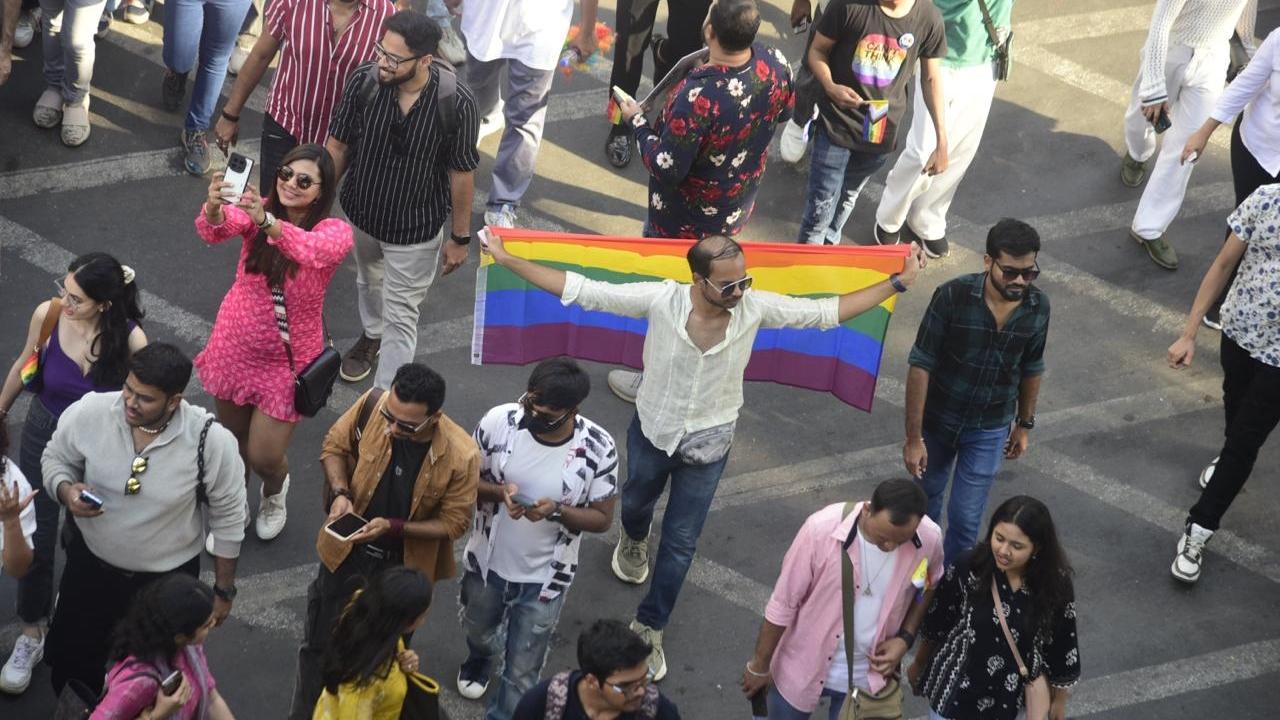 Members and supporters of the LGBTQIA+ community take part in the Queer Pride Parade in Mumbai. Pics/Atul Kamble
