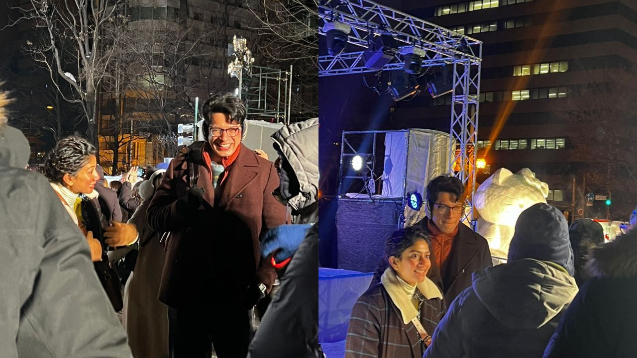 Junaid Khan and Sai Pallavi enjoy Sapporo Snow Festival in between the upcoming film shoot, see pics