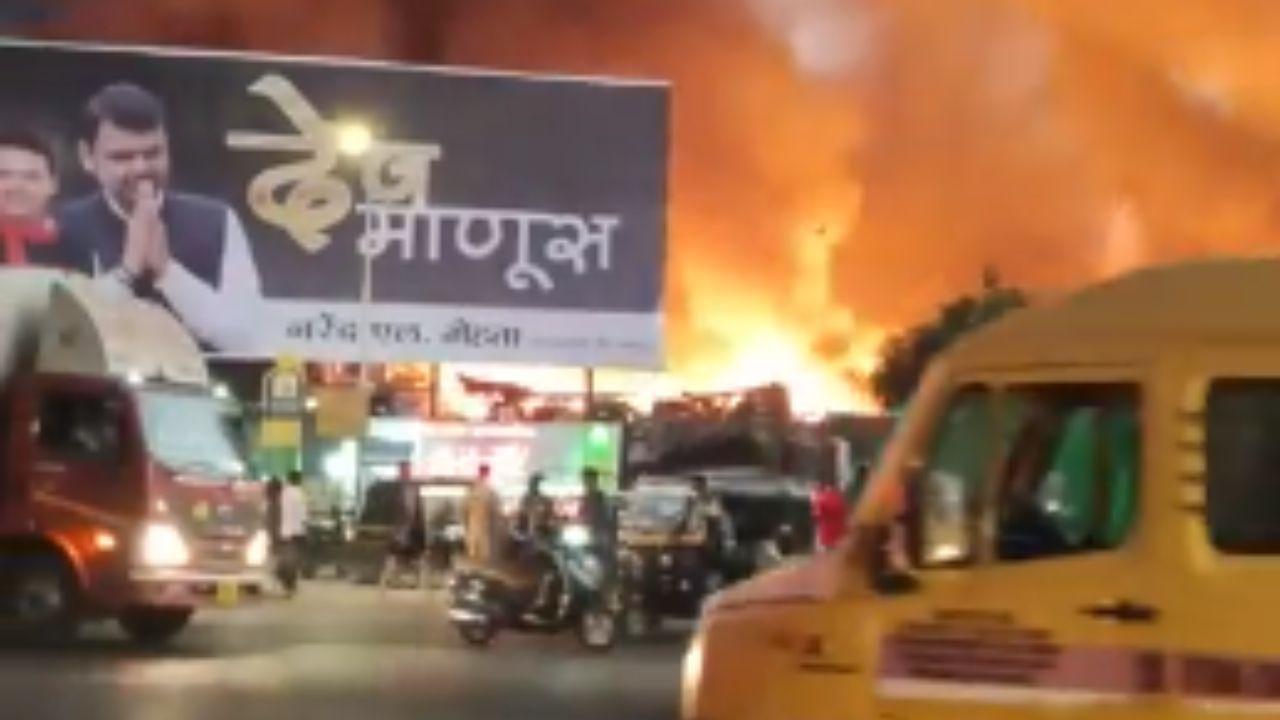 The officials told news agencies that some persons were feared injured in the blaze. 