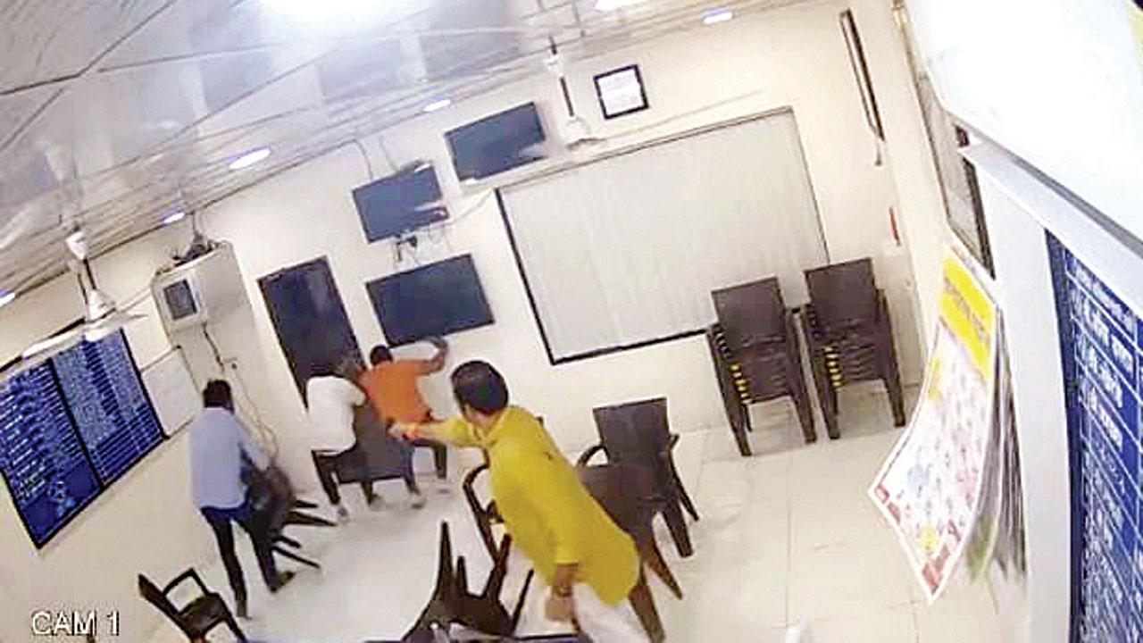 CCTV footage in which BJP MLA Ganpat Gaikwad can be seen with a gun inside the Hill Line police station