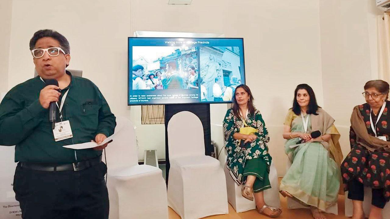 (From left) Mustansir Dalvi moderates a session with Abha Narain Lambah, Tasneem Zakaria Mehta and Kirtida Unwalla