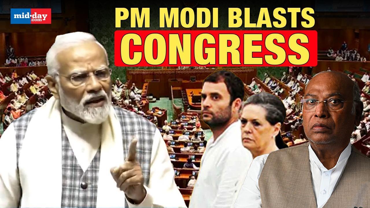  PM Modi Rains Fire On Congress Over North-South Divide In Rajya Sabha