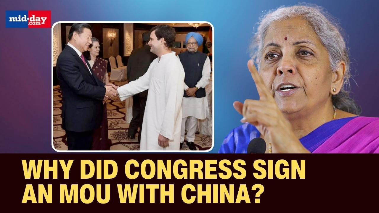 FM Nirmala Sitharaman Questions Congress In Lok Sabha About The MoU Signed 