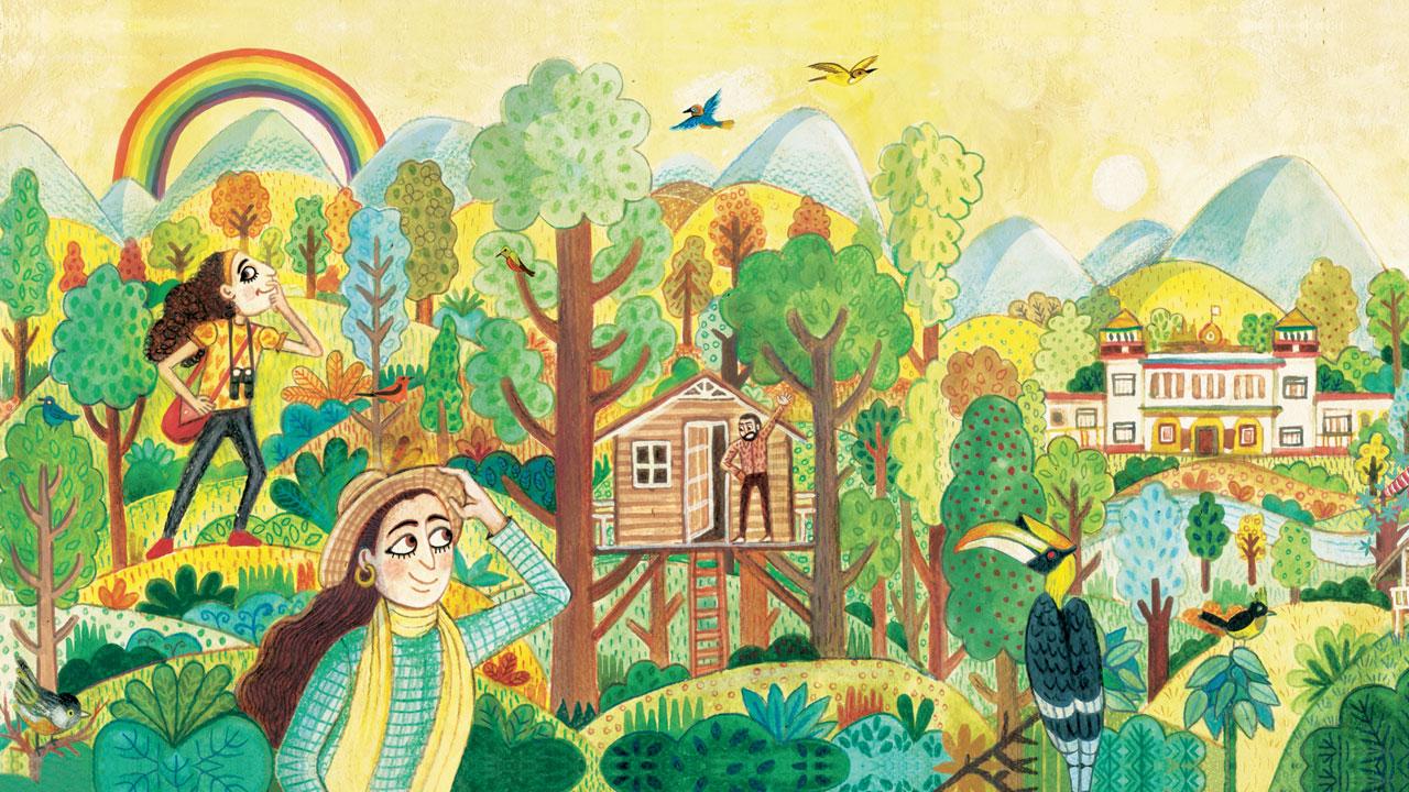 A panel from North, South, East, West. ILLUSTRATION COURTESY/Kavita Singh Kale