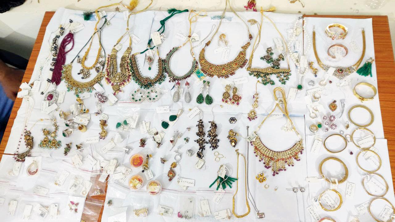 The stolen jewellery that was recovered by the police