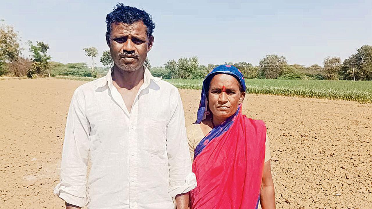 Nivritti Bagul’s parents who work in a field