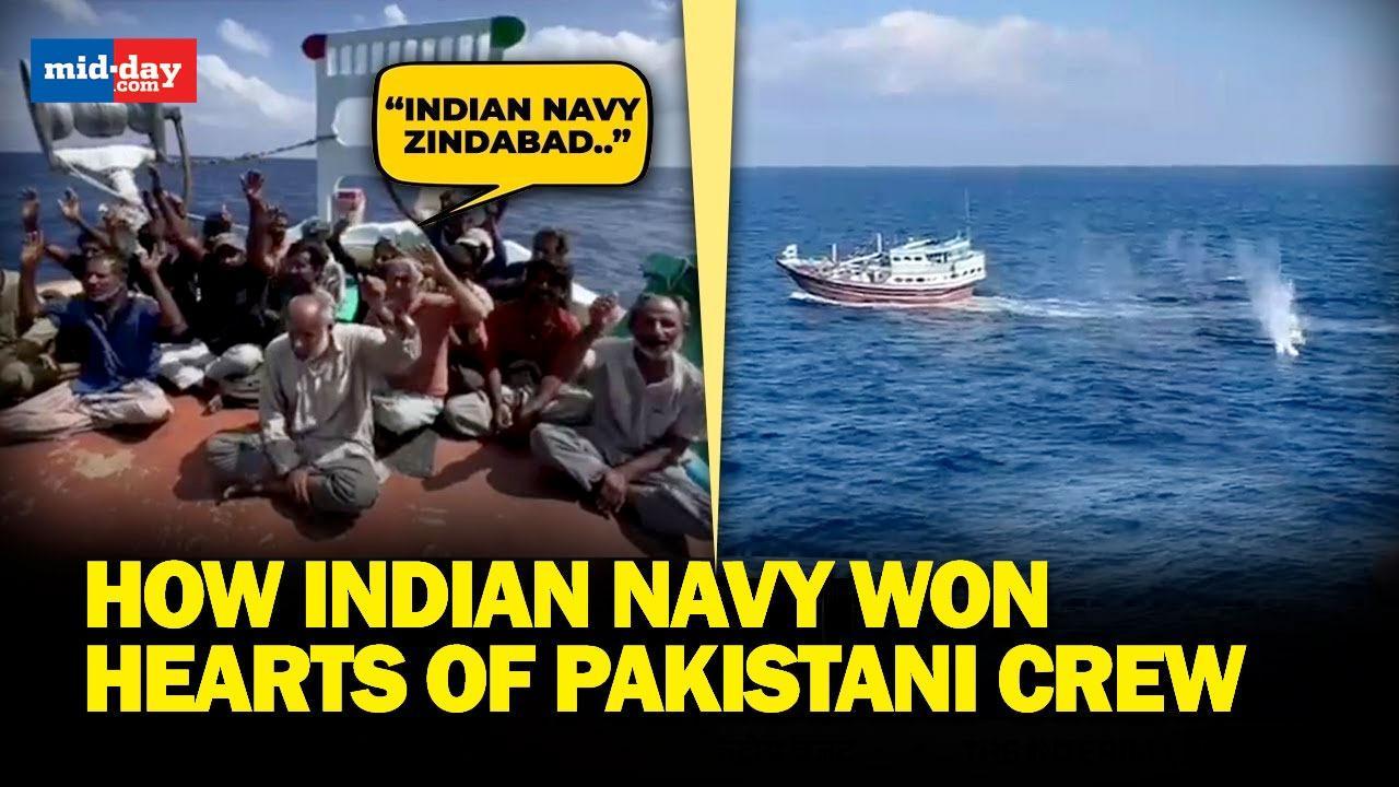 “Indian Navy Zindabad…” This is how rescued Pakistani-Iranian sailors thanked