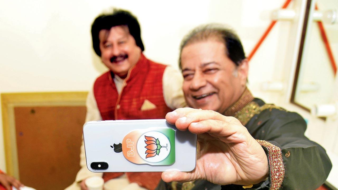 Pankaj Udhas and Anup Jalota Pic/Sameer Markande