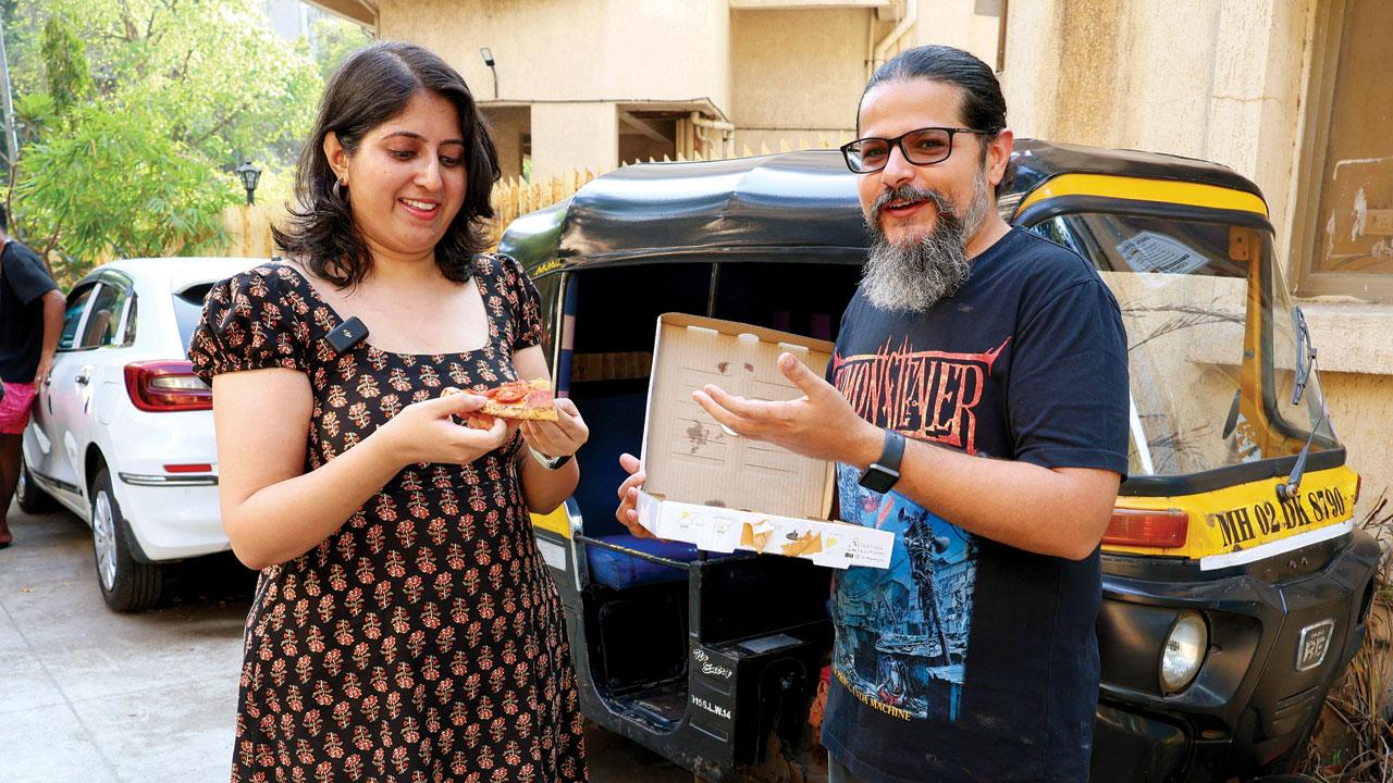 Sahil Makhija (right) at an eatery