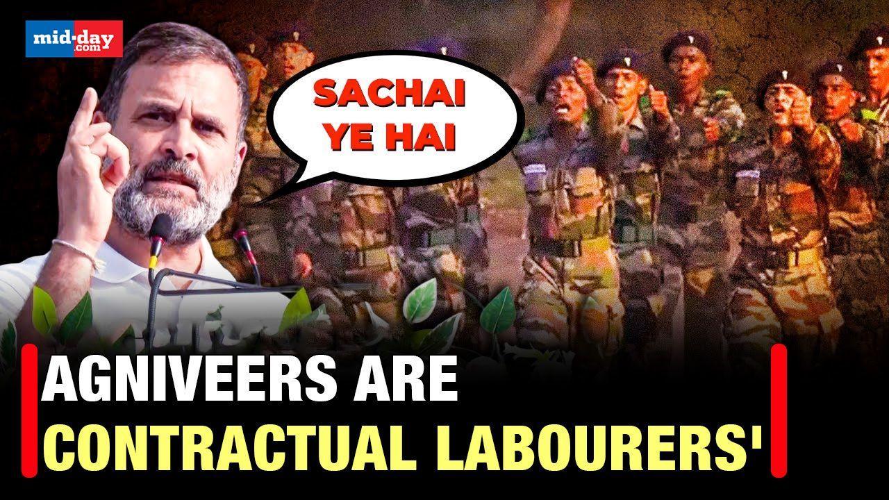 ‘Agniveers’ are contractual labourers: Congress leader Rahul Gandhi hits