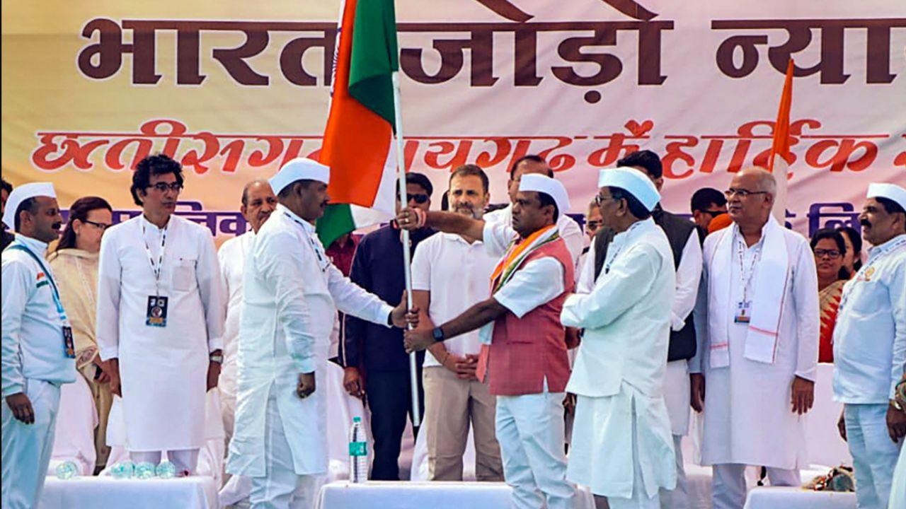 IN PHOTOS: Rahul Gandhi resumes Bharat Jodo Nyay Yatra in Chhattisgarh