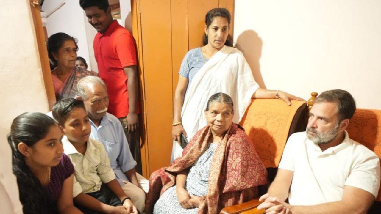 Rahul Gandhi, Congress leader & MP of Wayanad, visited homes of two victims of recent wild elephant attacks in district to express his condolences & support.