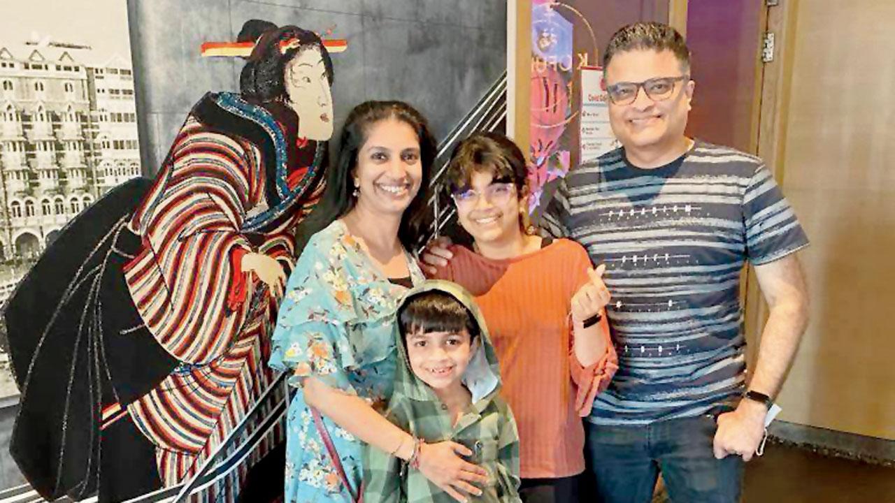 Shanbhag with his family
