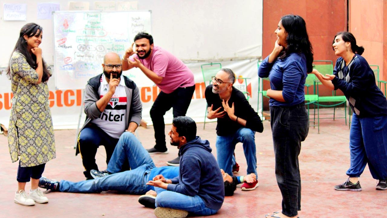 Kaivalya Plays, which initiated the research on safety, in the midst of a workshop