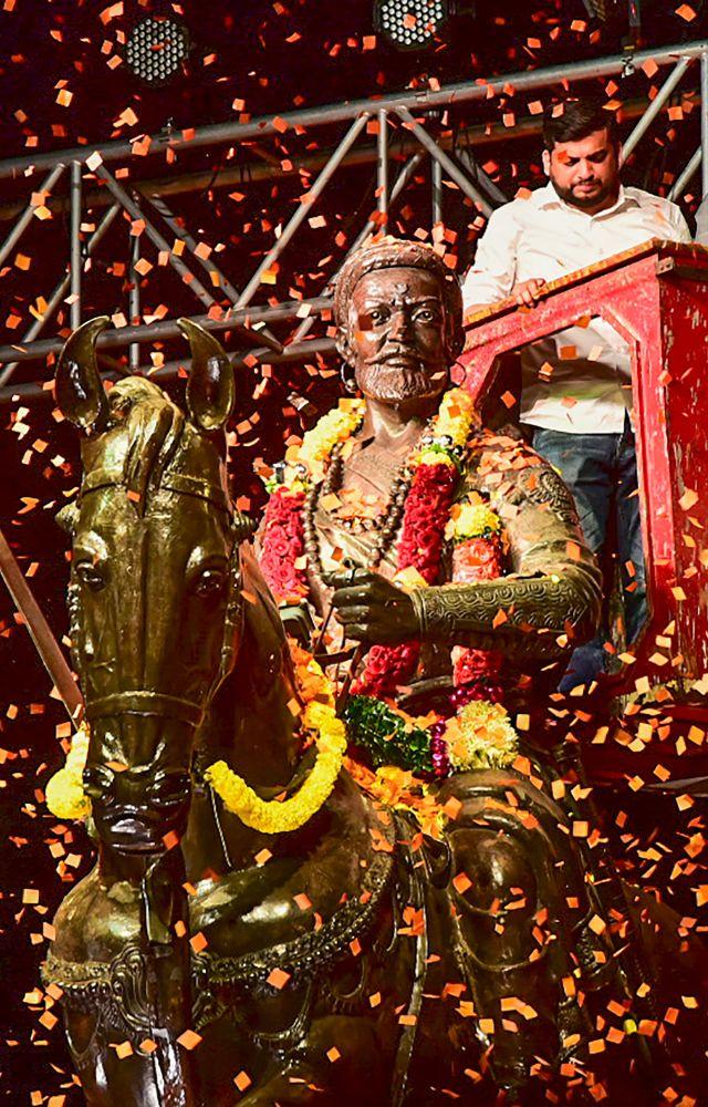 On this occasion flowers were showered on Shivatirtha from a helicopter, said Ch. Udayanraje Bhosle sharing photos of ceremony.