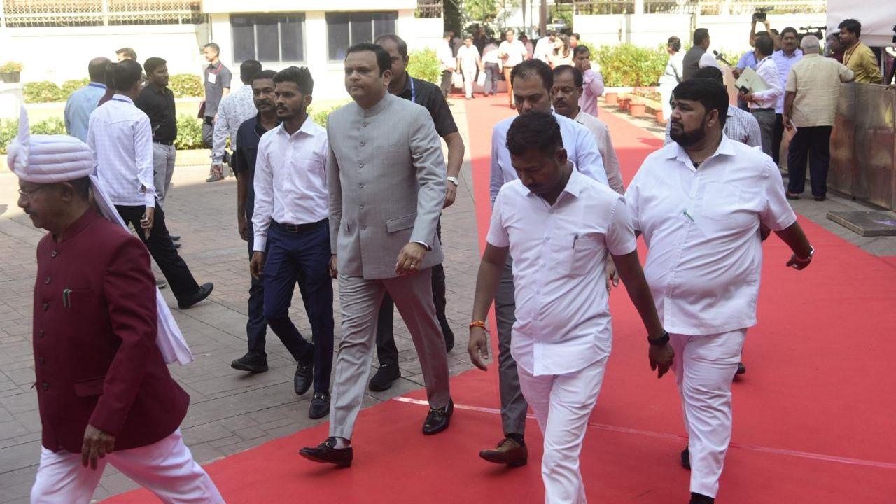NCP leader Nawab Malik who had been away from media glare was also seen in the Vidhan Bhavan premises ahead of the special session.