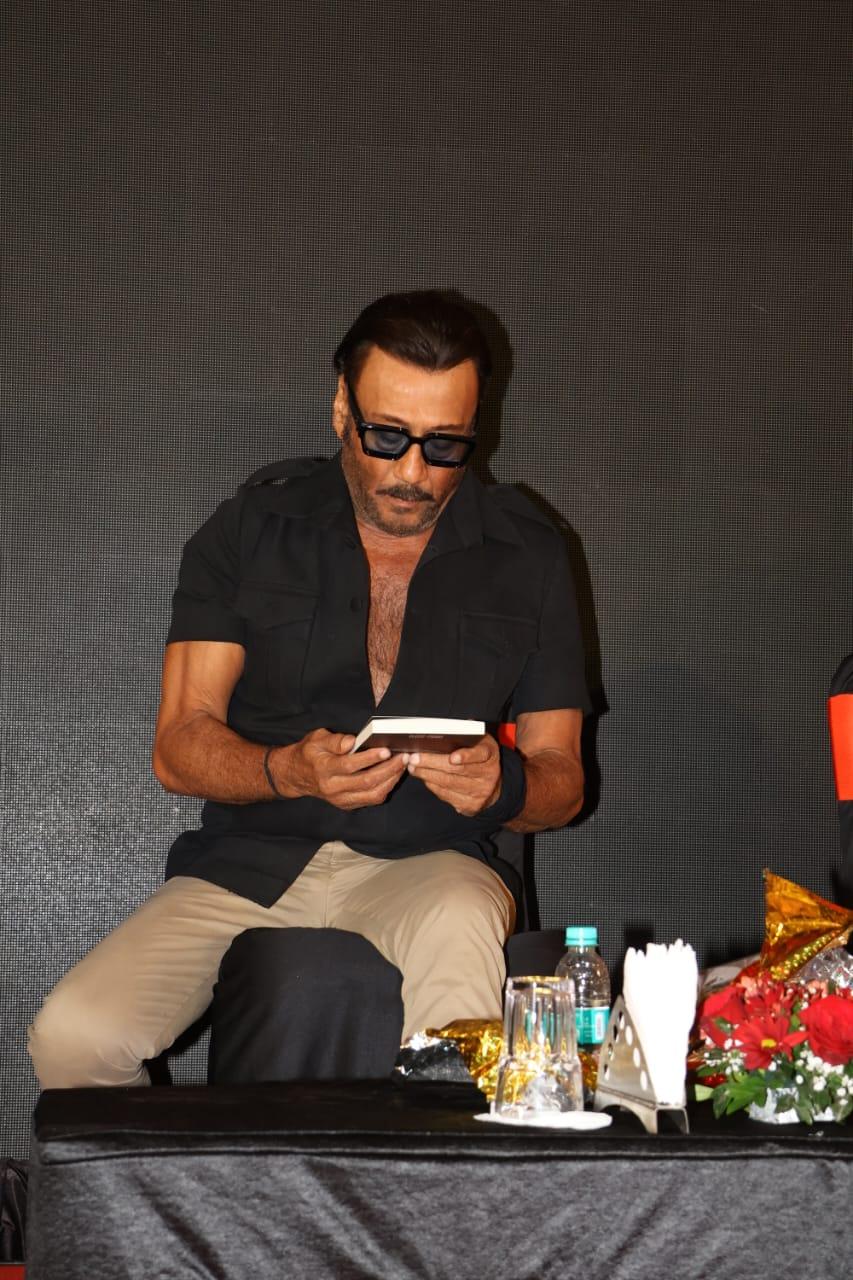Jackie Shroff opted wor black shirt as he went to attend an event