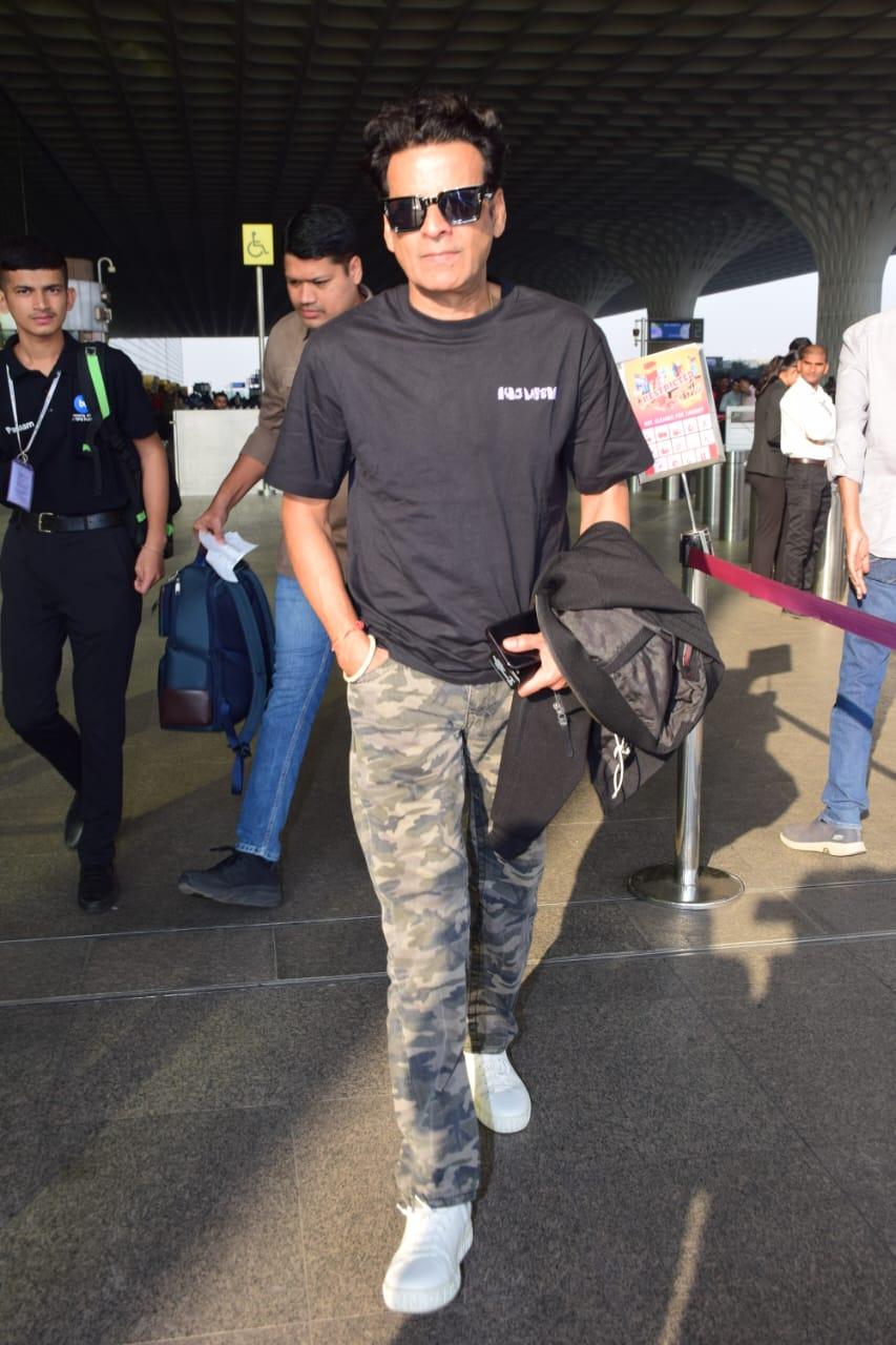 Manoj Bajpayee was photographed at the airport